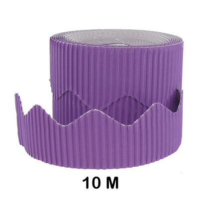 rollo carton ondulado cenefa lila