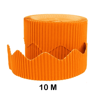 rollo carton ondulado cenefa naranja