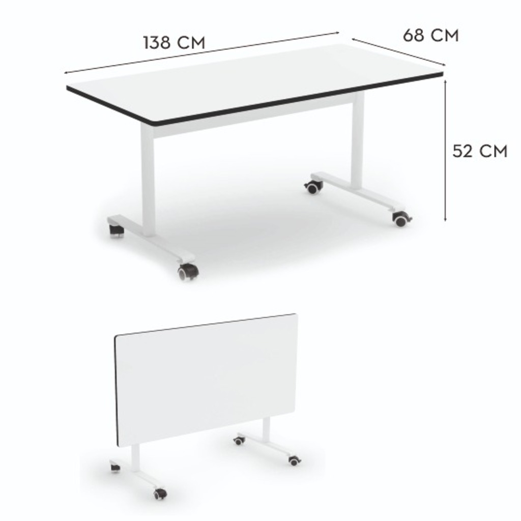 mesa minifloop 139x68cm blanca talla 2
