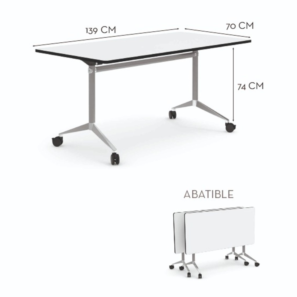mesa alufloop 139x70x74cm plegable