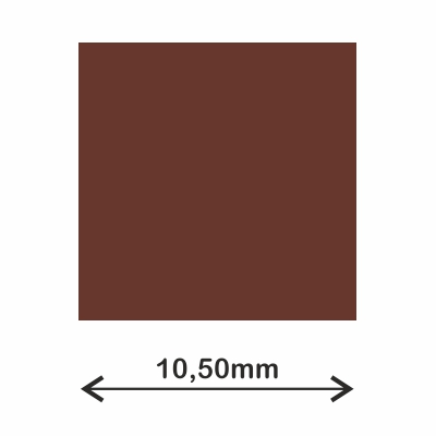 rollo gomets cuadrado 10.5mm marron