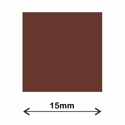 rollo gomets cuadrado 15mm marron