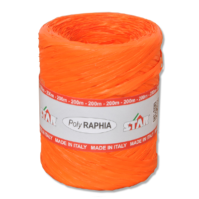 rollo 200m r5400 rafia naranja