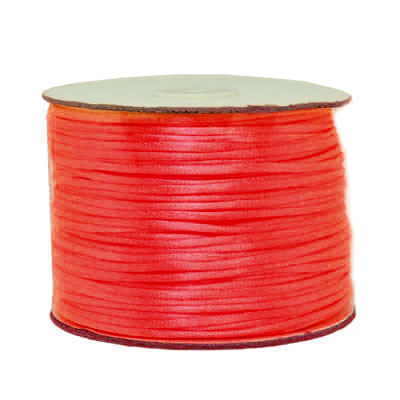rollo 100m cordon satinado 2mm rojo