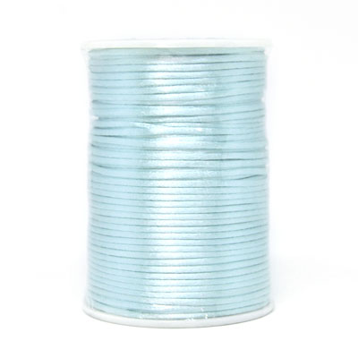 rollo 100m cordon satinado 2mm azul ciel