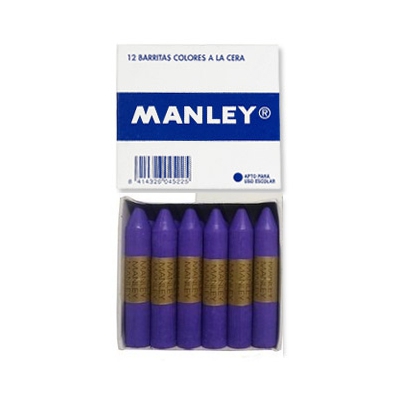 caja 12 ceras blandas violeta