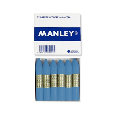 caja 12 ceras blandas azul fuerte