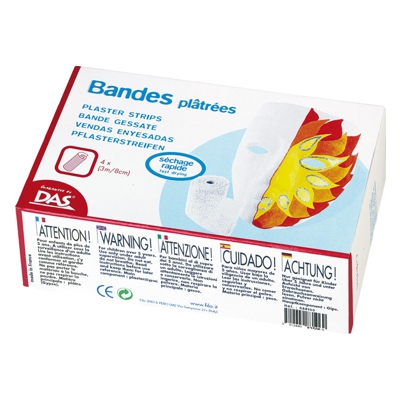 paquete 4 rollos venda de yeso 8x3cm