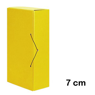 caja proyecto carton amarillo 7cm.