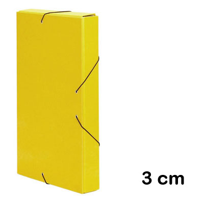 caja proyecto carton amarillo 3cm.