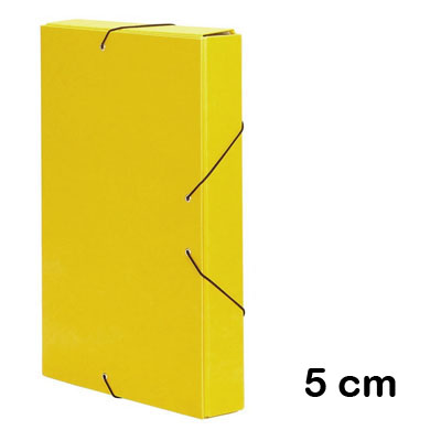 caja proyecto carton amarillo 5cm.