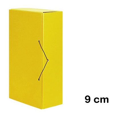 caja proyecto carton amarillo 9cm.
