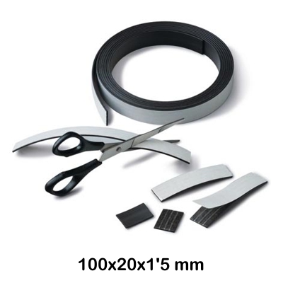 banda magnetica adhesiva 100x20x1.5mm
