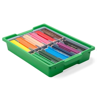 caja con tapadera+bandeja para colores