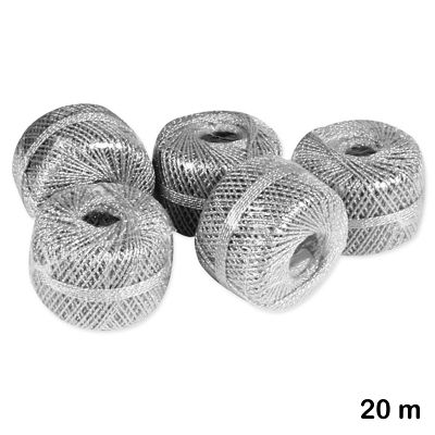 rollo 20m cordoncillo plateado