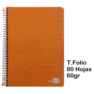 libreta folio tapa dura 80h 75gr lisa