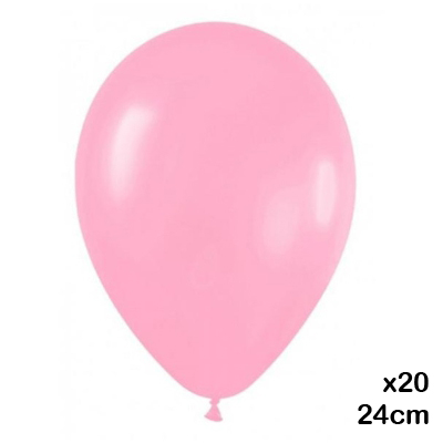 paquete 20 globos color rosa