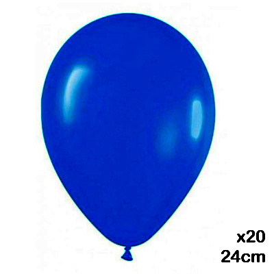 paquete 20 globos color azul oscuro
