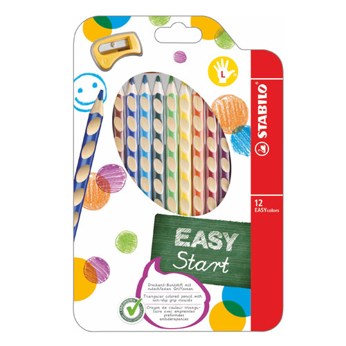 caja 12 colores triplus stabilo zurdos