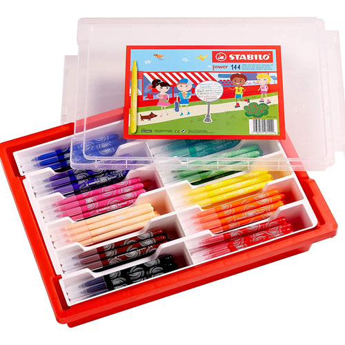 c. 144 retoladores p/mitja stabilo 12col