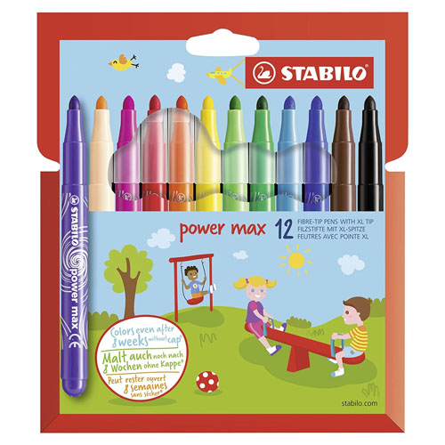 caja 12 rotuladores punta gruesa stabilo