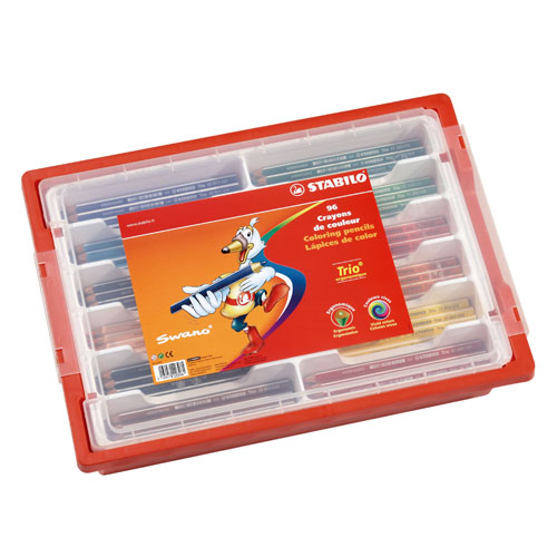c. 96 lapices colores trio stabilo 12col