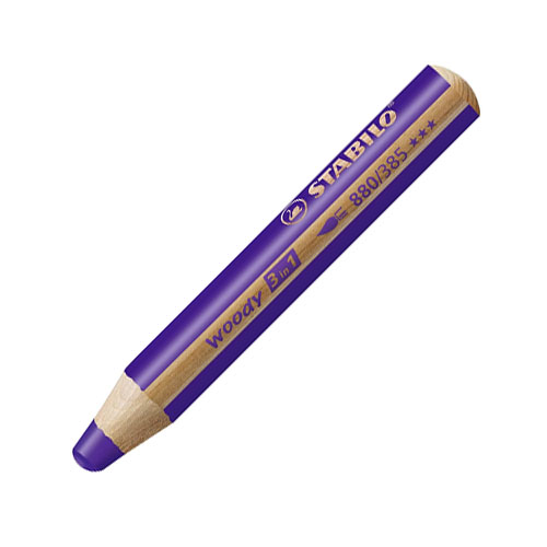 caja 5 ceras woody 3en1 stabilo violeta