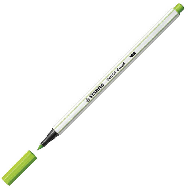 rotulador pen 68 brush stabilo verde hoj