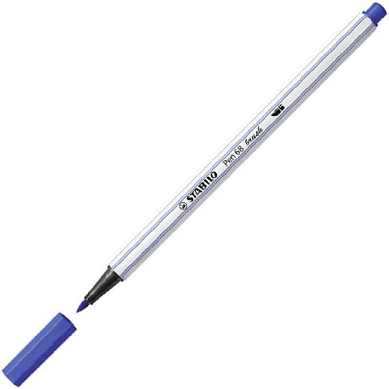 rotulador pen 68 brush azul marino