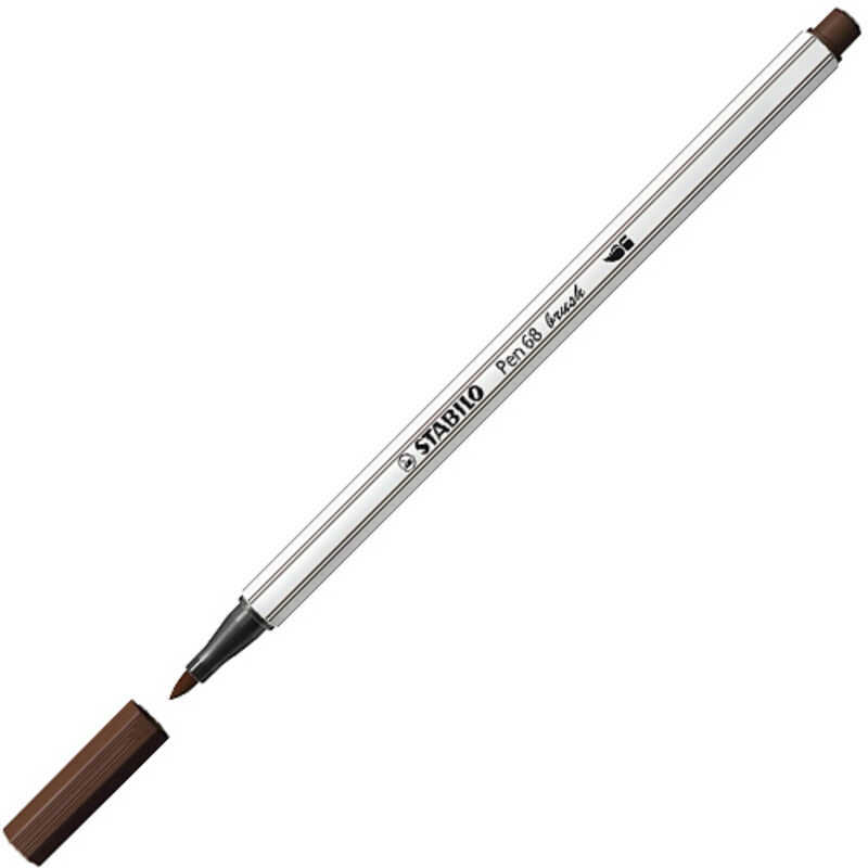 rotulador pen 68 brush stabilo marron