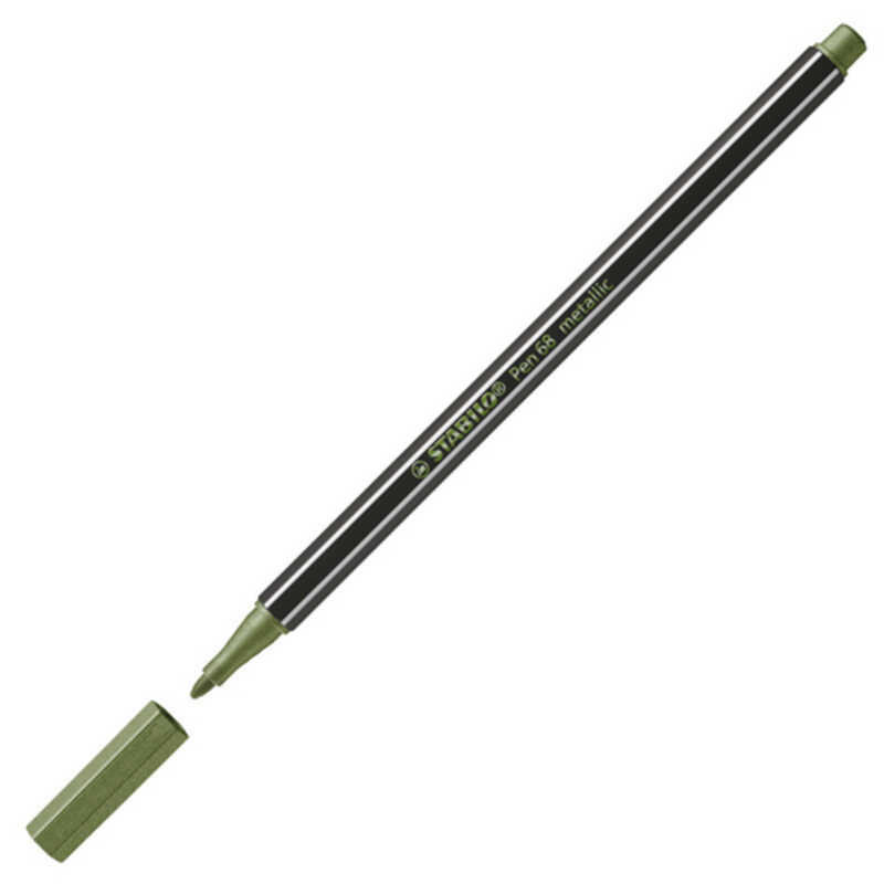 rotulador pen 68 stabilo verde metalizad