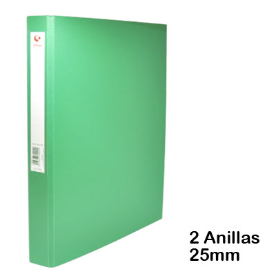 carpeta grafoplast folio 2an.25mm verde