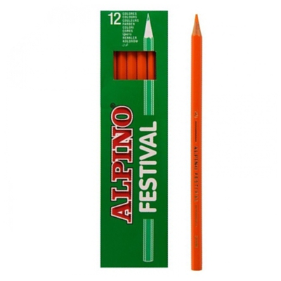 caixa 12 llapis taronja alpino festival