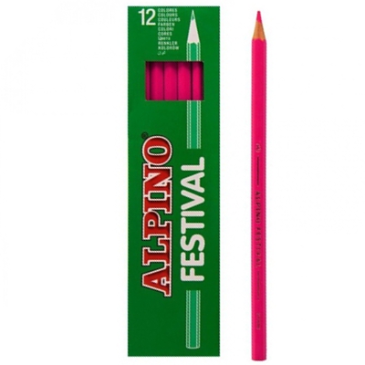 caixa 12 llapis rosa alpino festival