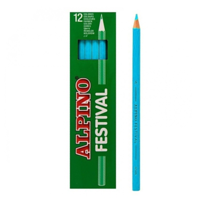 caixa 12 llapis blau clar alpino festiv.