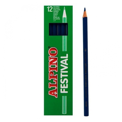 caixa 12 llapis blau fort alpino festiv.