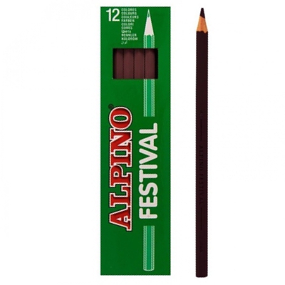 caixa 12 llapis marro alpino festival