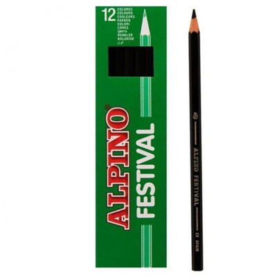 caixa 12 llapis negre alpino festival