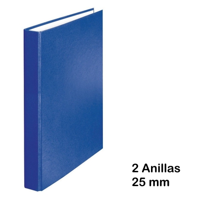 carpeta carton folio 2an 25mm azul
