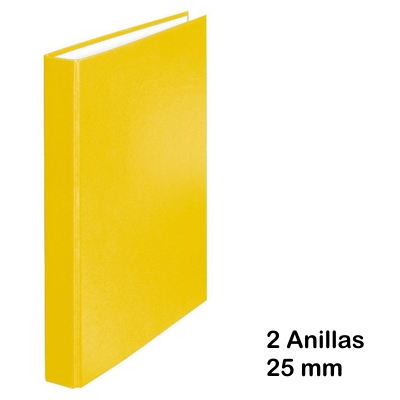 carpeta carton folio 2an. 25mm amarilla