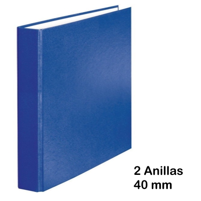 carpeta carton folio 2an. 40mm azul