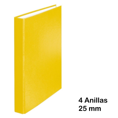carpeta carton folio 4an. 25mm amarilla