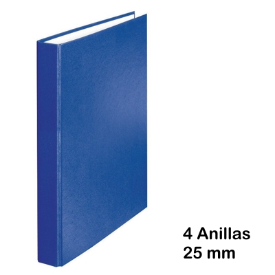 carpeta carton folio 4an. 25mm azul