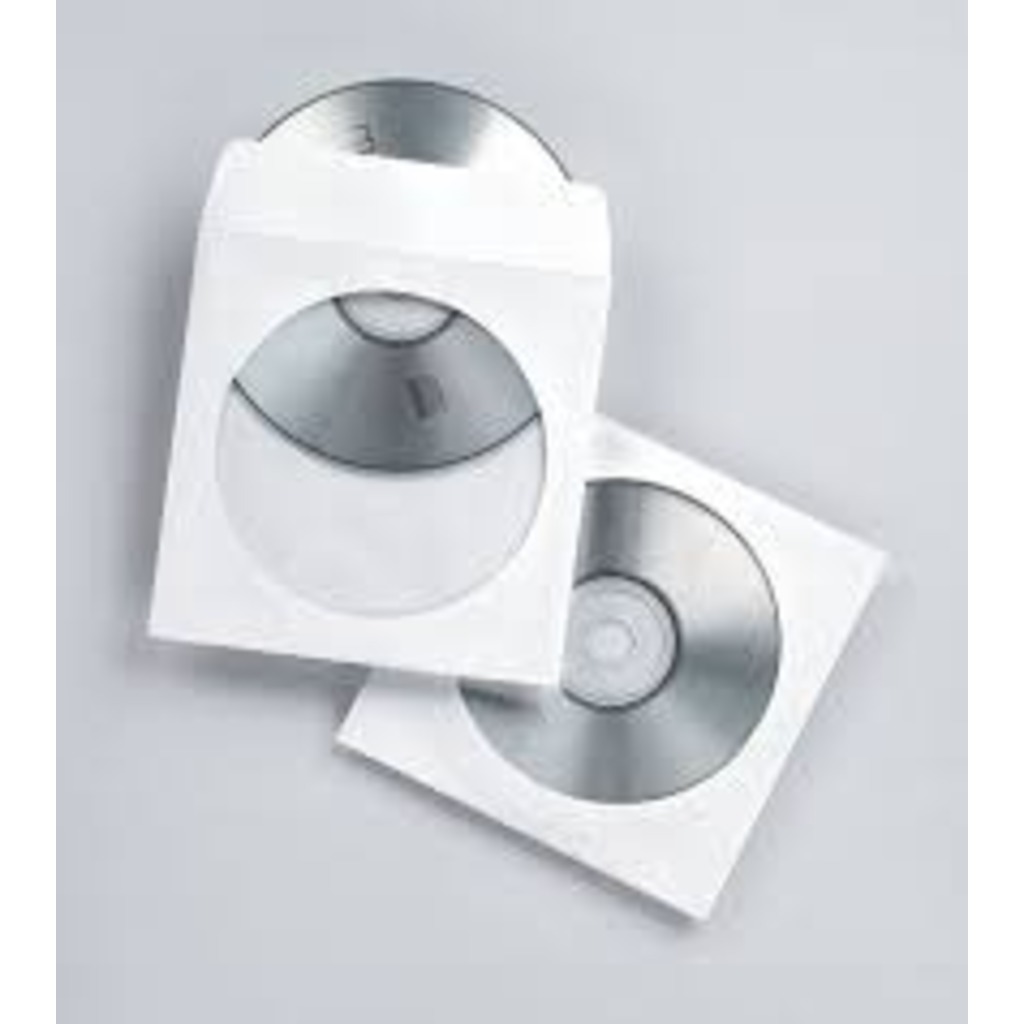 pack 50 sobres cd papel con ventana
