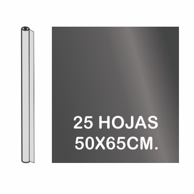 rollo charol gris perla 25 hojas 50x65cm