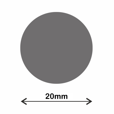 rollo gomets redondo 20mm gris