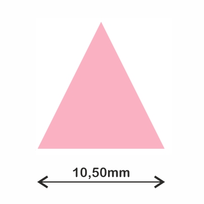 rollo gomets triangulo 10.5mm rosa
