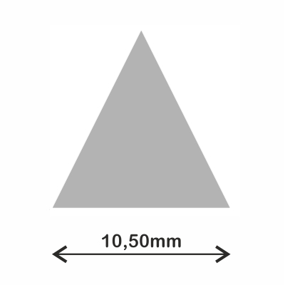 rollo gomets triangulo 10.5mm gris