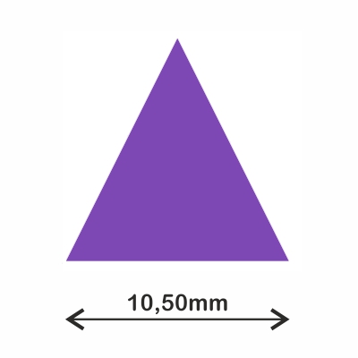 rollo gomets triangulo 10.5mm violeta