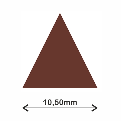 rollo gomets triangulo 10.5mm marron